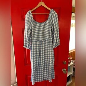 BeachLunchLounge Blue Gingham Women's Dress size large